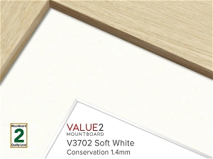 VALUE2 Conservation SOFT WHITE 1.4mm Level 2 Mountboard 1 sheet